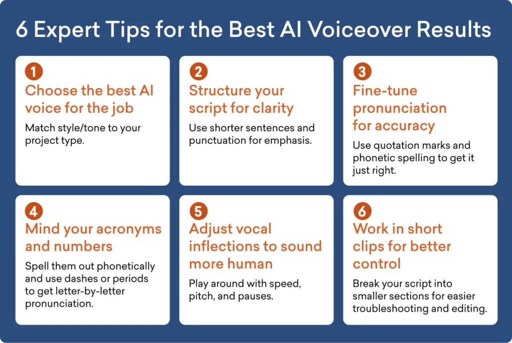 6 expert tips to get the best results for AI voiceover